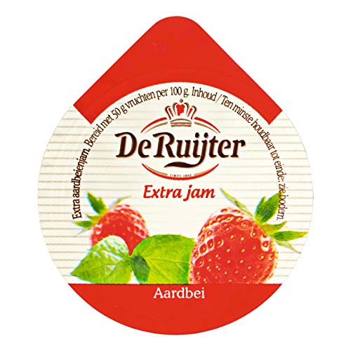 De Ruijter Extra Erdbeermarmelade - Box 200 Stück x 15 Gramm von De Ruijter