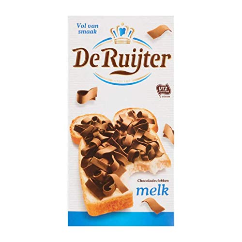 Niederländische Milchschokoladenflocken | De Ruijter | Schokoladenflocken Milch | Gesamtgewicht 300 Gramm von De Ruijter