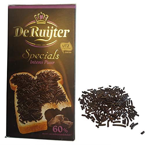 De Ruijter Specials Schokoladen-Streusel, Schokolade, Flocken Intens Puur, 220g von De Ruijter