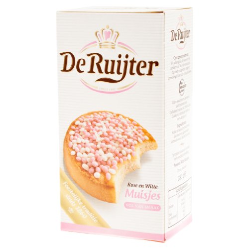 De Ruijter rosa-weiße Streusel, Flocken / Rose en Witte Muisjes von De Ruijter