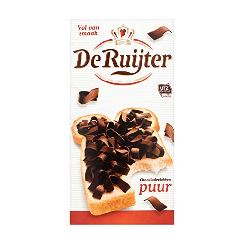 Niederländische dunkle Schokoladenflocken | De Ruijter | Dunkle Schokoladenflocken | Gesamtgewicht 300 Gramm von De Ruijter