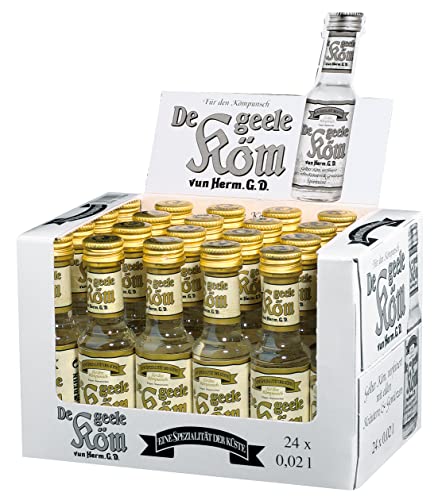 De Geele Köm | norddeutsche Spezialität | 24 x 20 ml | Noten von Anis | 35,5 % vol. | Spirituose mit Kräutern und Kümmel. von De Geele Köm