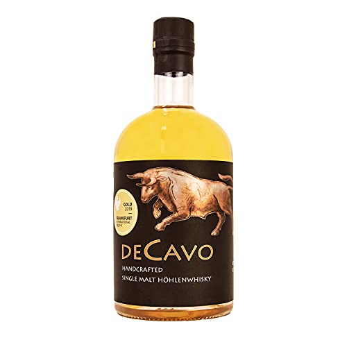 DeCavo Deutscher Whisky Single Malt 55,8% Fassstärke, 0,5 L, fassgelagert in Höhlen, 3 Jahre alt, mit Noten von Orange, Apfel, Vanille, Whisky Geschenk, deutscher Single Malt Whisky von DeCavo