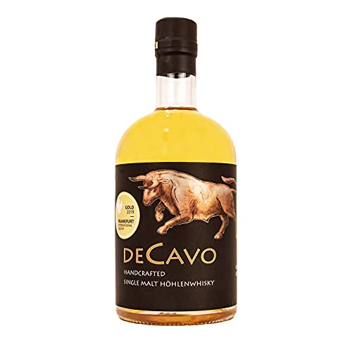 DeCavo Deutscher Whisky Single Malt 47,3% | 0,5 L | fassgelagert in Höhlen | 3 Jahre alt | mit Noten von Orange, Apfel, Vanille | weich und ausgewogen | Whisky Geschenk | deutscher Single Malt Whisky von DeCavo