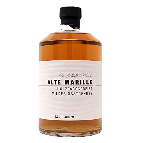 Grafschaft Mark Alte Marille Schnaps 1 x 0,7 L | 40% vol. Alkohol | milder Obstbrand, im Holzfass gelagert| mit voll fruchtigem Aroma von Aprikosen | hochwertiger Obstler von DeCavo