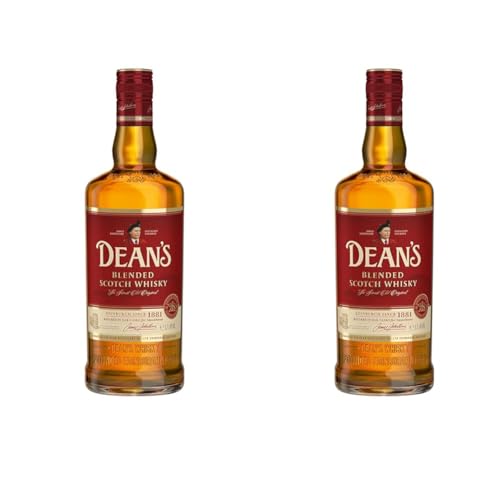 Deans Finest Blended Old Scotch Whisky (1 x 0,7 l) - Schottischer Whisky in Eichenfässern gereift - weiche Malz- und Eichentöne mit sanftem Nachklang | 700 ml (2er Pack) von Dean's