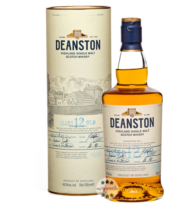 Deanston 12 Jahre Highland Single Malt Whisky (46,3 % Vol., 0,7 Liter) von Deanston Distillery