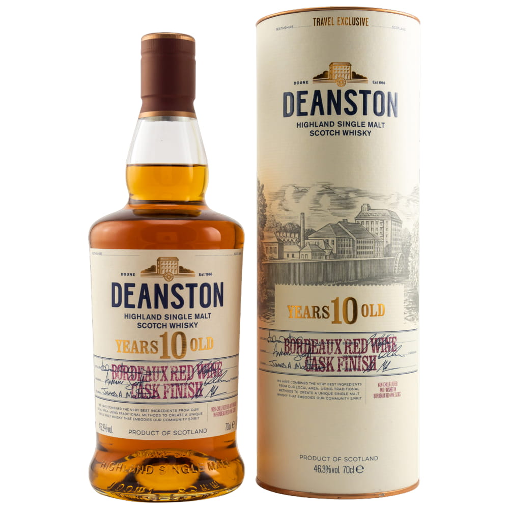 Deanston 10 Jahre Bordeaux Cask Finish 46,3% vol. 0,7l von Deanston
