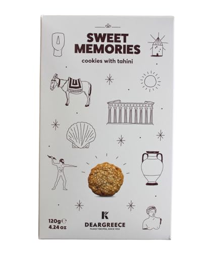 Dear Greece - Sweet Memories Cookies mit Tahini, Packung mit 2 x 120g (Gesamt: 240g) von Dear Greece