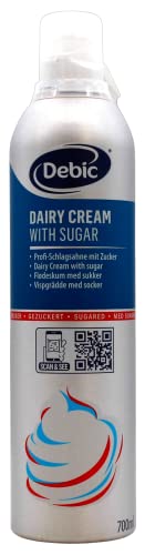 Debic sprühfertige Profi-Schlagsahne mit Zucker, 1er Pack (1 x 700ml) von Debic