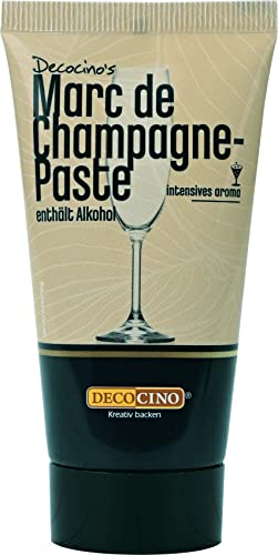 DECOCINO Marc de Champagne-Paste - 50 g - Backaroma zum Verfeinern von Pralinen, Desserts & Kuchen - gebrauchsfertig und vegan von DECOCINO