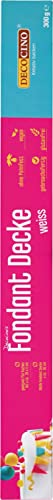 DECOCINO Rollfondant Decke weiß – 300g – gebrauchsfertige Fondant-Decke, zum Eindecken & Verzieren von Torten und Kuchen – glutenfrei & vegan von DECOCINO