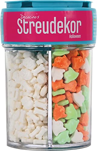 Decocino Halloween Essbar Sträusel für Kuchen und Cupcake Dekorationen, 120 g, Mehrfarbig von DECOCINO