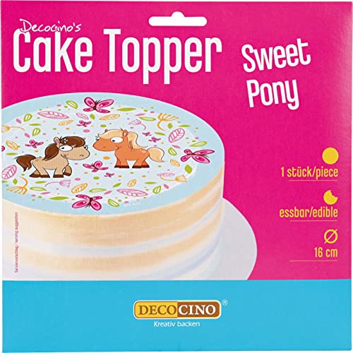 Decocino Tortenaufleger “Sweet Pony” – Geburtstags-Torten & Geburtstags-Kuchen bei Kinder-Geburtstagstagen – Cake Topper aus Fondant mit Pony-Motiv, 12 g Decocino Tortenaufleger “Sweet Pony” – Geburtstags-Torten & Geburtstags-Kuchen bei Kinder-Geburtstagstagen – Cake Topper aus Fondant mit Pony-Motiv, 12 g von DECOCINO
