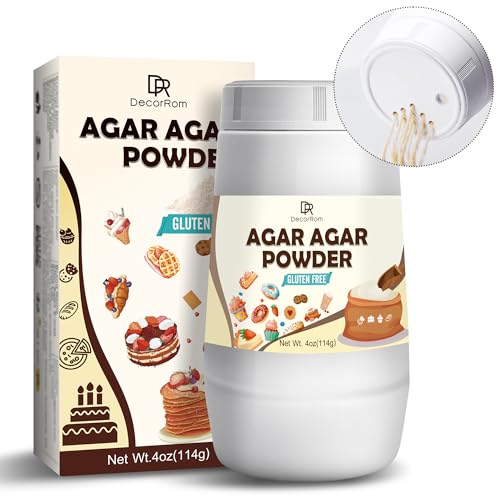 Agar Agar Pulver 114g - Veganes Geliermittel, Pflanzliches Gelatine Pulver Verdickungsmittel für Gelee, Desserts, Cremes - Vegan Agar Agar Gelatinepulver Stabilisator für Torten, Kochen und Backen Agar Agar Pulver 114g - Veganes Geliermittel, Pflanzliches Gelatine Pulver Verdickungsmittel für Gelee, Desserts, Cremes - Vegan Agar Agar Gelatinepulver Stabilisator für Torten, Kochen und Backen von DecorRom