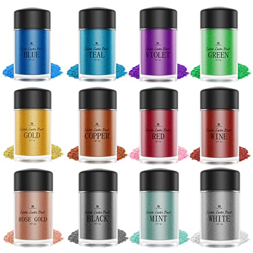 Essbarer Glitzer - 12 Farben Essbarer Glitzerstaub Glitzerpulver für Lebensmittel, Getränke, Kuchen - Metallisch Lebensmittelfarbe Pulver Staubpulver zum Dekorieren von Torten, Süßigkeiten, Keksen Essbarer Glitzer - 12 Farben Essbarer Glitzerstaub Glitzerpulver für Lebensmittel, Getränke, Kuchen - Metallisch Lebensmittelfarbe Pulver Staubpulver zum Dekorieren von Torten, Süßigkeiten, Keksen von DecorRom