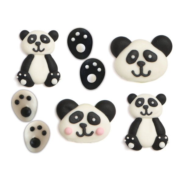 8 Panda Zuckerdekore, ca. 2-4cm von Decora