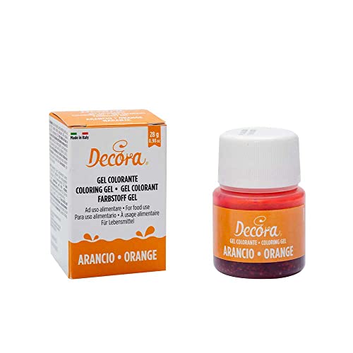 DECORA, 9600813 Lebensmittelfarbgel, Ideales Gel-Lebensmittelfarbe für Überzüge und Dekorationen, Erzeugt intensive und leuchtende Farben, Hergestellt in Italien, 28 Gramm, Farbe Orange. DECORA, 9600813 Lebensmittelfarbgel, Ideales Gel-Lebensmittelfarbe für Überzüge und Dekorationen, Erzeugt intensive und leuchtende Farben, Hergestellt in Italien, 28 Gramm, Farbe Orange. von Decora
