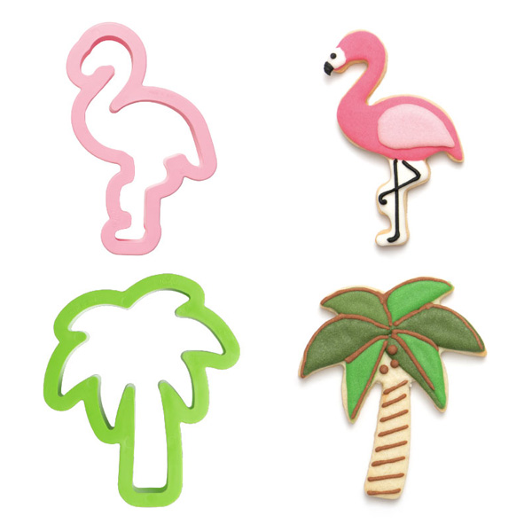 Ausstechformen "Flamingo und Palme" im 2er Set, aus Kunststoff von Decora
