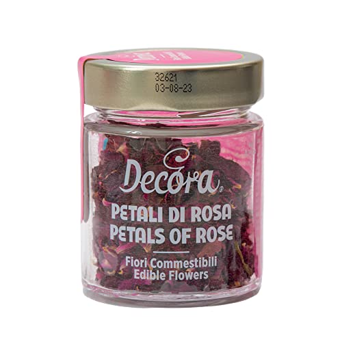 Decora 0201010 4 G ESSBARE Blumen ROSENBLAETTER, Rosa, 1 g (4er Pack), 4 von Decora