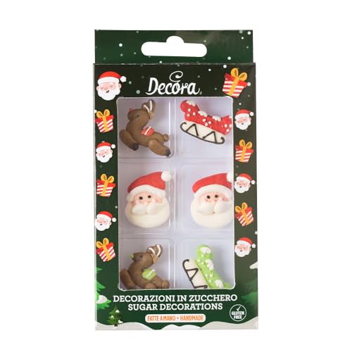 Decora 0500220 6er-Pack Santa Claus Zuckerdekor, 90 g Decora 0500220 6er-Pack Santa Claus Zuckerdekor, 90 g von Decora