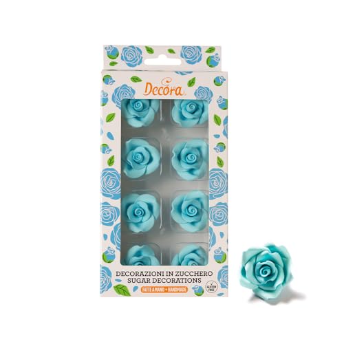 Decora 0500370 6ER-PACK GROßE ROSEN BLAU von Decora