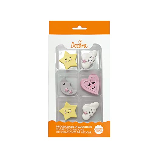 Decora 0500424 Kit 6 Zuckerdekoration Babygirl, 70 g von Decora