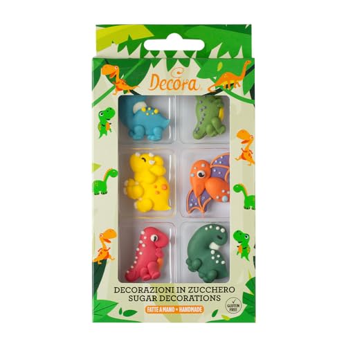 Decora 0500428 Kit 6 Dekorationen In Zucker Jurassisch, 50 g Decora 0500428 Kit 6 Dekorationen In Zucker Jurassisch, 50 g von Decora