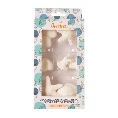 Decora 0600100 9ER-PACK MUSCHELN ZUCKERDEKOR von Decora