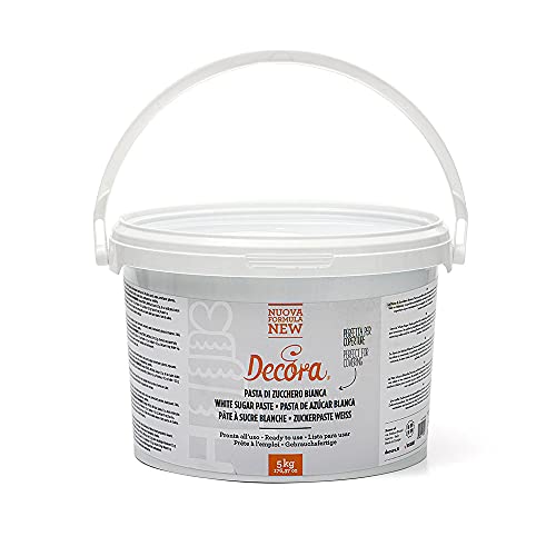 Decorate 0310190 Zuckerpaste, weiß, 5 kg (Verpackung kann variieren) von Decora