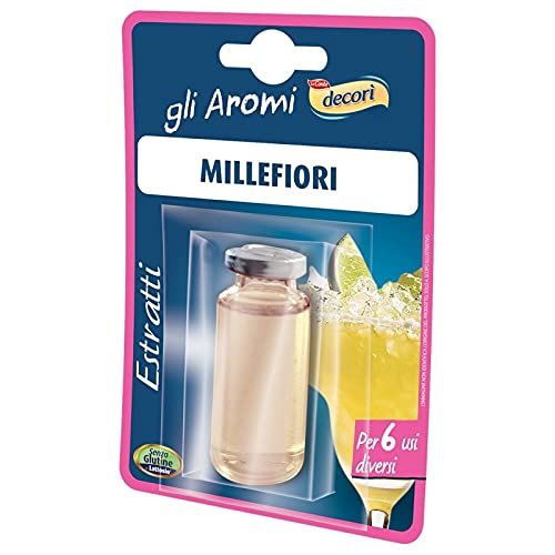 Decorì Millefiori Extrakt für Schnaps, Karton, 12 Stück Decorì Millefiori Extrakt für Schnaps, Karton, 12 Stück von Decorì