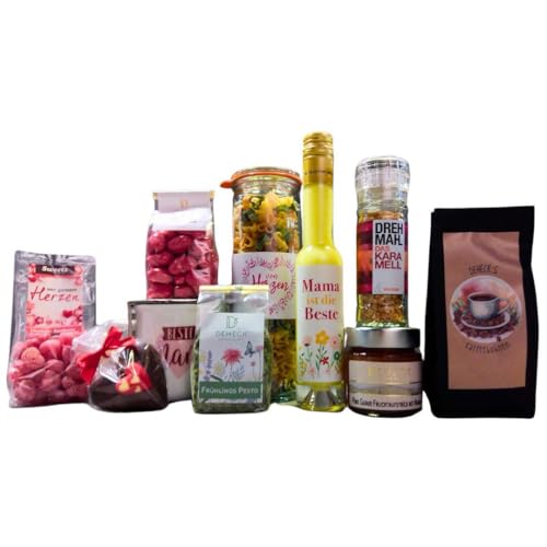 Deheck Muttertag Geschenkset Schlemmerbox | Leckeres Geschenk für Muttertag (Likör & Feinkost) | Geschenk für Mama | Liköre & Schokolade und weiteres von Deheck (XXL) von Deheck Destillerie