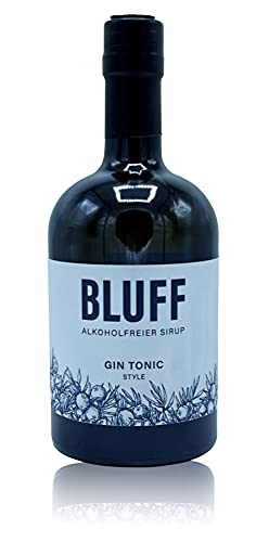 Gin Tonic Sirup 0,5 L | alkoholfreier Gin Tonic Drink einfach gemixt | Wasser + alkoholfrei Gin Tonic Sirup = Deheck BLUFF (Cocktail ohne Alkohol) von DEHECK