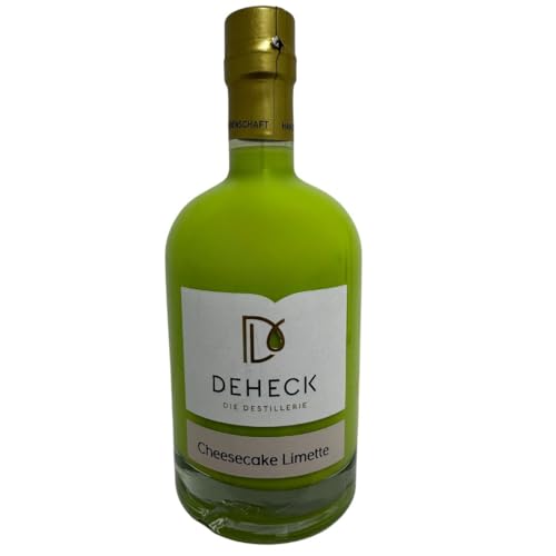 Limette Cheesecake Likör 0,5 L | Käsekuchen Sahnelikör im USA Style | Limette und Käsekuchen Geschmack | Likör zum Backen von Deheck | 15% Vol. von Deheck Destillerie