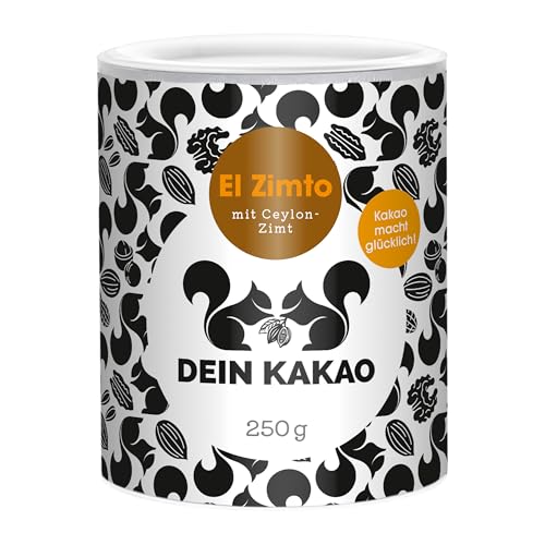 DEIN KAKAO - EL Zimto | Schokoladenpulver mit Kakao aus biologischem Anbau mit 51% Kakaogehalt & natürlicher Süße | Vegane und glutenfreie Bio-Trinkschokolade mit Zimt & Kardamom | 250g Kakaopulver DEIN KAKAO - EL Zimto | Schokoladenpulver mit Kakao aus biologischem Anbau mit 51% Kakaogehalt & natürlicher Süße | Vegane und glutenfreie Bio-Trinkschokolade mit Zimt & Kardamom | 250g Kakaopulver von Dein Kakao