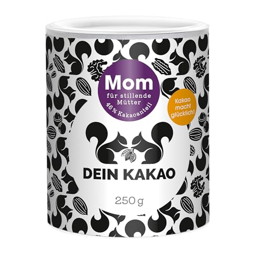 DEIN KAKAO - Mom | Schokoladenpulver mit Kakao aus biologischem Anbau mit 46% Kakaogehalt und Dattelzucker | Vegane und glutenfreie Trinkschokolade für stillende Mütter | 250g Kakaopulver DEIN KAKAO - Mom | Schokoladenpulver mit Kakao aus biologischem Anbau mit 46% Kakaogehalt und Dattelzucker | Vegane und glutenfreie Trinkschokolade für stillende Mütter | 250g Kakaopulver von Dein Kakao