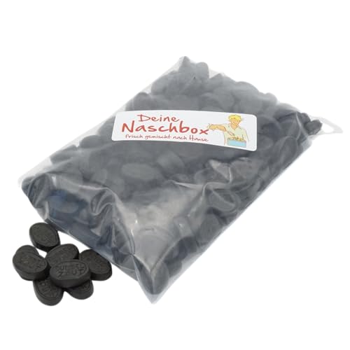 Deine Naschbox | Doppelt gesalzenes Lakritz | 500g Nachfüllbeutel | Minimale Verpackung 100% recyclebar - Großpackung - Aromatisch im Geschmack von PE ÄM