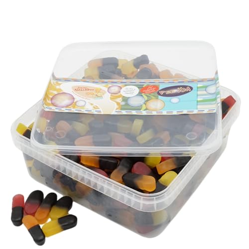 Deine Naschbox | Fruchtgummi Lakritz Duo Gum | 1kg Naschbox | XL Großpackung für Party, Candybar & als Geschenk - Two in One - Extra aromatisch von PE ÄM