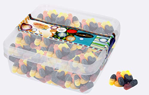 Deine Naschbox | Fruchtgummi Lakritz Duo Gum | 1kg Naschbox | XL Großpackung für Party, Candybar & als Geschenk - Two in One - Extra aromatisch von PE ÄM