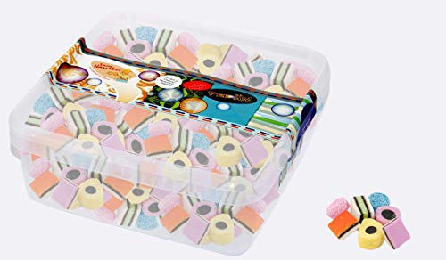 Deine Naschbox | Englisches Lakritz Konfekt | 1kg Naschbox | XL Großpackung für Party, Candybar & als Geschenk - Fruchtgummi, Süßlakritz & Kokos von PE ÄM