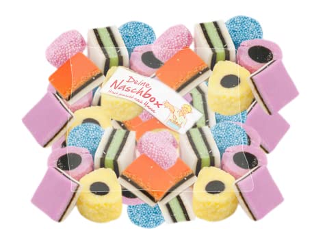 Deine Naschbox - Englisches Lakritz Konfekt - 1 kg Süßigkeiten Nachfüllbeutel - recyclebar - Fruchtgummi, Süßlakritz & Kokos Deine Naschbox - Englisches Lakritz Konfekt - 1 kg Süßigkeiten Nachfüllbeutel - recyclebar - Fruchtgummi, Süßlakritz & Kokos von Deine Naschbox