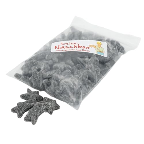 Deine Naschbox | Extra starke Lakritz Seesterne | 500g Nachfüllbeutel | Minimale Verpackung 100% recyclebar - Großpackung - Würziger Geschmack von PE ÄM