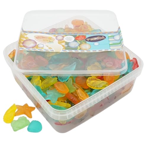 Deine Naschbox | Zuckerfreie Fruchtgummi Meeresfrüchte | 1kg Naschbox | XL Großpackung für Party, Candybar & als Geschenk - Fruchtige Mischung Deine Naschbox | Zuckerfreie Fruchtgummi Meeresfrüchte | 1kg Naschbox | XL Großpackung für Party, Candybar & als Geschenk - Fruchtige Mischung von PE ÄM