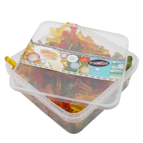 Deine Naschbox | Fruchtgummi Willis | 1kg Naschbox | XL Großpackung für die Candybar & als Geschenk - Lustig - Cooler Party Gag von PE ÄM