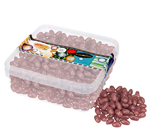 Deine Naschbox | Jelly Beans Schwarze Johannisbeere | 1kg Naschbox | XL Großpackung für Party, Candybar & als Geschenk - Dragees - Gelee Bohnen von PE ÄM
