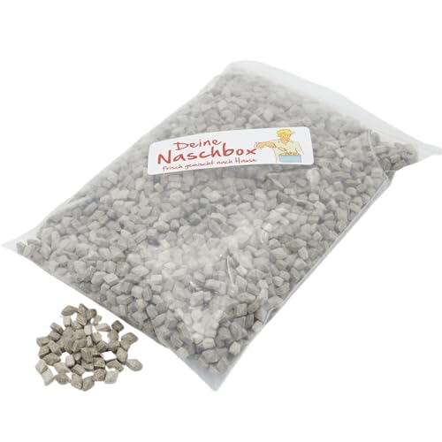 Deine Naschbox | Salmiak Lakritz Diamanten | 1kg Nachfüllbeutel | Minimale Verpackung 100% recyclebar - XL Großpackung - Gelatinefrei - Spezialität von PE ÄM