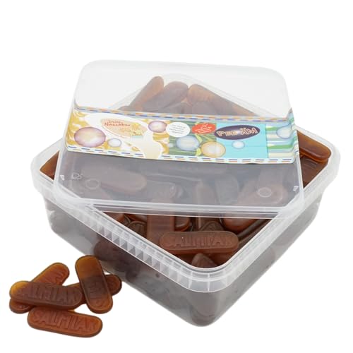 Deine Naschbox - Salmiak Lakritz Zungen - Aromatisches Salzlakritz - 1 kg Süßigkeiten Box - XL Großpackung von Deine Naschbox
