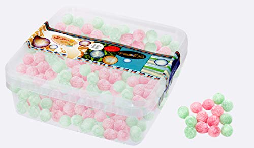 Deine Naschbox | Saure Bonbon Kugeln | 1kg Naschbox | XL Großpackung für Party, Candybar & als Geschenk - 2 Sorten Mix - Erdbeere & Apfel von PE ÄM