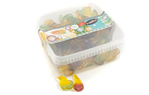 Deine Naschbox - Zuckerfreie Fruchtgummi Äpfel & Birnen - 1 kg Süßigkeiten Box - XL Großpackung von PE ÄM