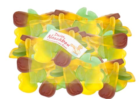 Deine Naschbox | Zuckerfreie Fruchtgummi Äpfel & Birnen | 1kg Nachfüllbeutel | Minimale Verpackung 100% recyclebar - XL Packung - Saftig - Fruchtig von PE ÄM